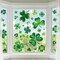 St Patricks Day Window Clings, Extra Large Shamrock Window Stickers Decorations for St. Patricks Window Decorations, 8 Sheets